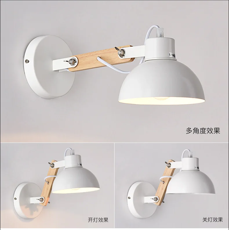 Nordic Style Wall Light Wood Wall Sconces Modern Home Lighting