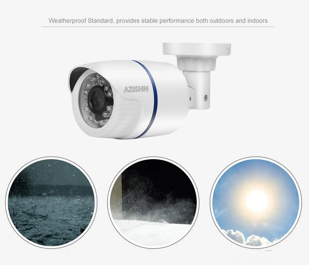AZISHN камера безопасности 800TVL 1000TVL CMOS датчик 24 ИК светодиодов 3 6 мм объектив