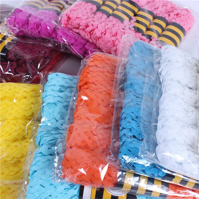 15Yard Multi Colors Terylene Ribbon Ric Rac Zig Zag Lace Trimming Ribbon for Patchwork party decor DIY craft supplies 5mm width images - 6