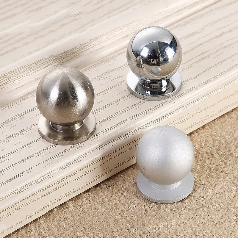 5pcs Simple Drawer Knobs Aluminium Alloy Drawer Pulls Round Kitchen Handles and Knobs