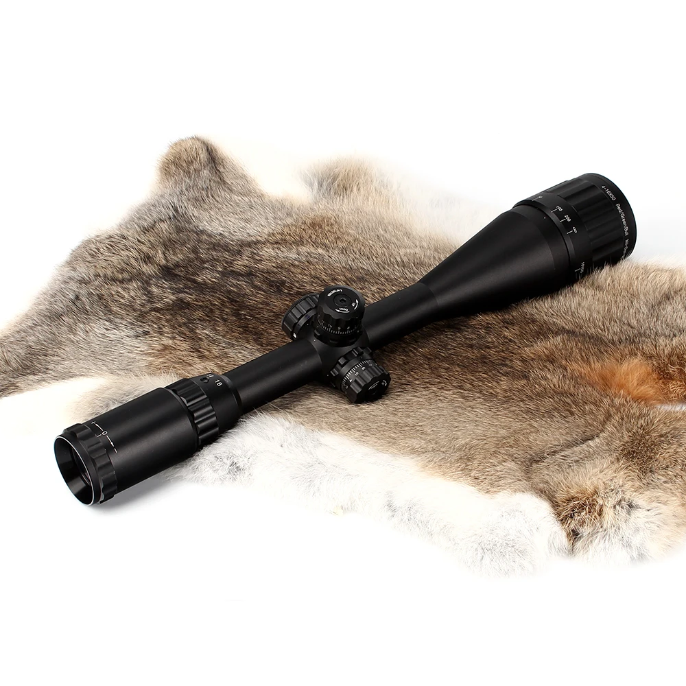 4-16x50 ao Riflescope Caça Tático Visão Óptica Tamanho Completo Mil Dot Vermelho Verde Azul Llluminate Retículo Torres Bloqueio Espaço 11 Cheap Lunetas Riflescopes
