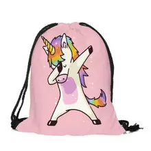 Симпатичное, на шнурке Унисекс Рюкзак Сумка-тоут носки пакет из нейлона для детей с героями мультфильмов для мальчиков и девочек, сумка с двойным Тюльпан для спорта и путешествий на открытом воздухе