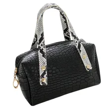 Женская кожаная сумка на плечо с ремешком и змеиным принтом, маленькая сумочка на молнии, женские сумки через плечо