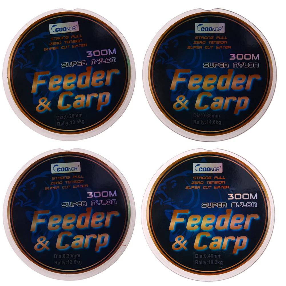 Леска рыболовная нейлоновая 300 м 4 стойки от 22 до 40 фунтов|fishing line|line nylonfishing line nylon |