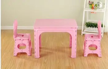 

Children's table. The kindergarten plastic folding table and chair set.