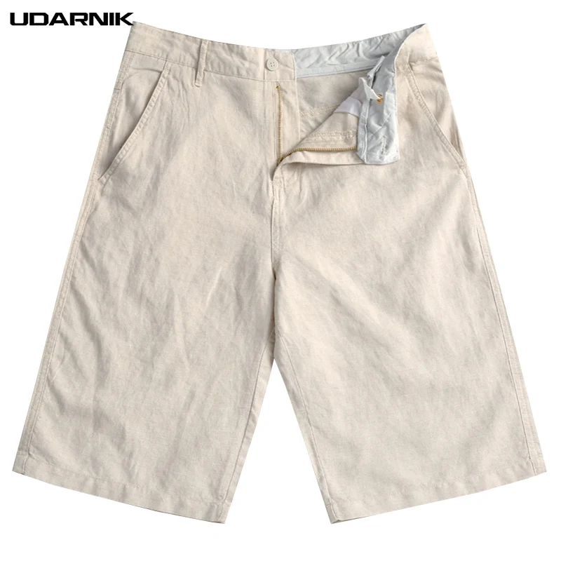 Мужские льняные шорты из хлопка для мальчиков, летние тонкие повседневные Прямые однотонные шорты до колена с низкой талией, модные укороченные брюки, 5 цветов, 200-A729
