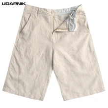 Мужские льняные шорты из хлопка для мальчиков, летние тонкие повседневные Прямые однотонные шорты до колена с низкой талией, модные укороченные брюки, 5 цветов, 200-A729