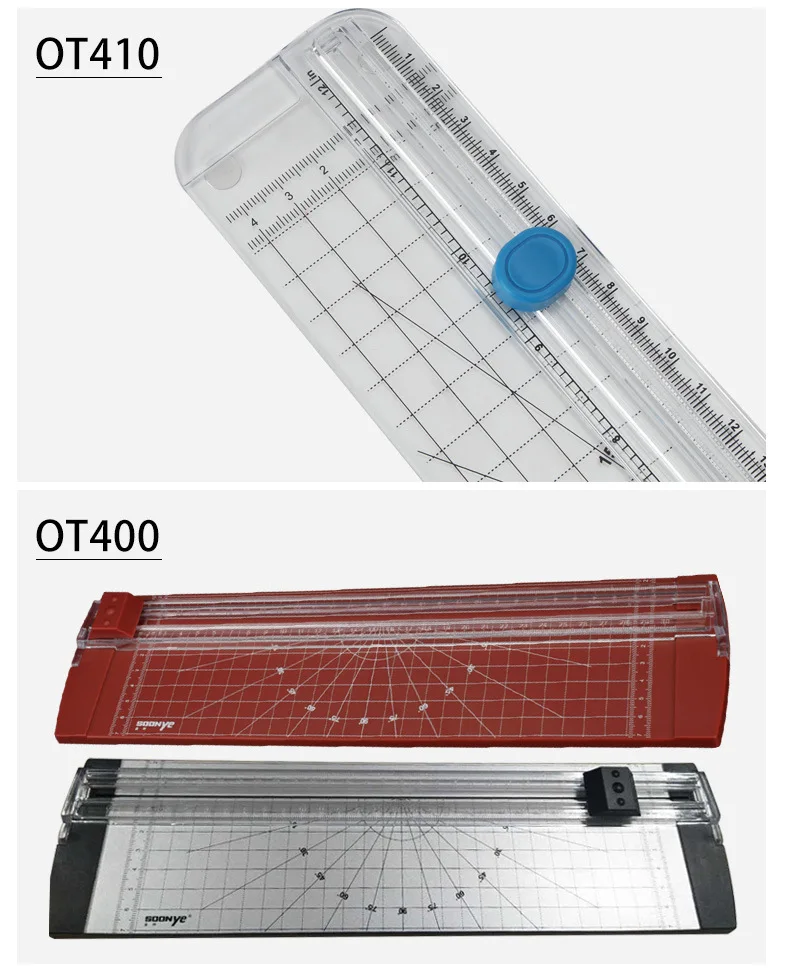 Мини Пластик Бумага резак A4 ручной раздвижной линейный резак небольшой настольный нож для фотографий нож
