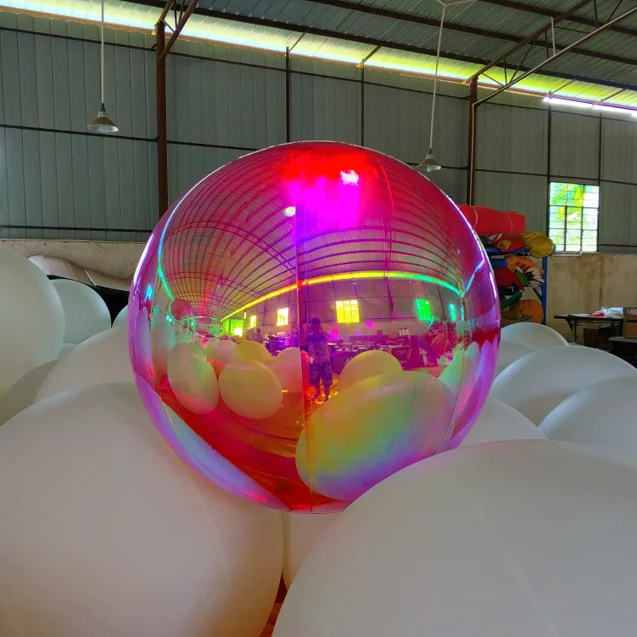 1m Rainbow Color Mirror Surface Christmas Ball Disco Mirror Ball Light Mirror Reflection Stage Festival Hanging Balloom 1m Rainbow Color Mirror Surface Christmas Ball Disco Mirror Ball Light Mirror Reflection Stage Festival Hanging Balloom