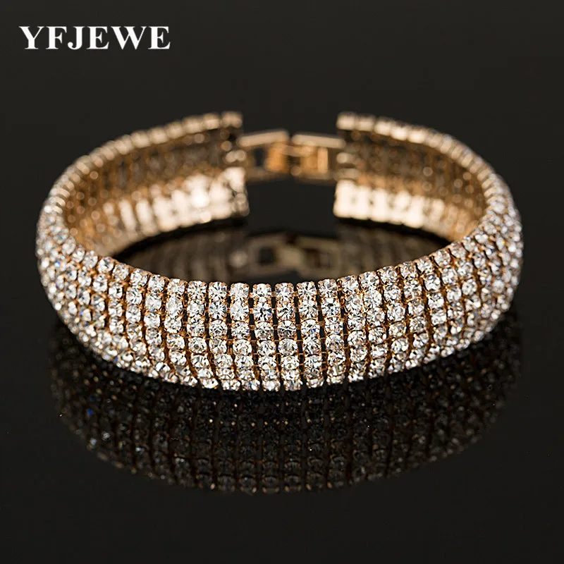 

2017 Luxury Crystal Bangles For Women Silver Bracelets & Bangles Femme Bridal Wedding Jewelry Bangles B011