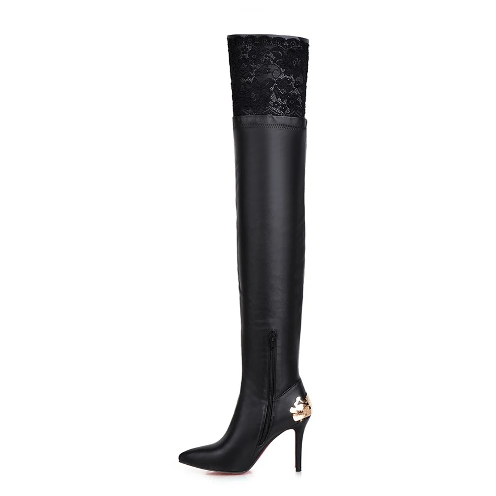 pointed toe over the knee boots