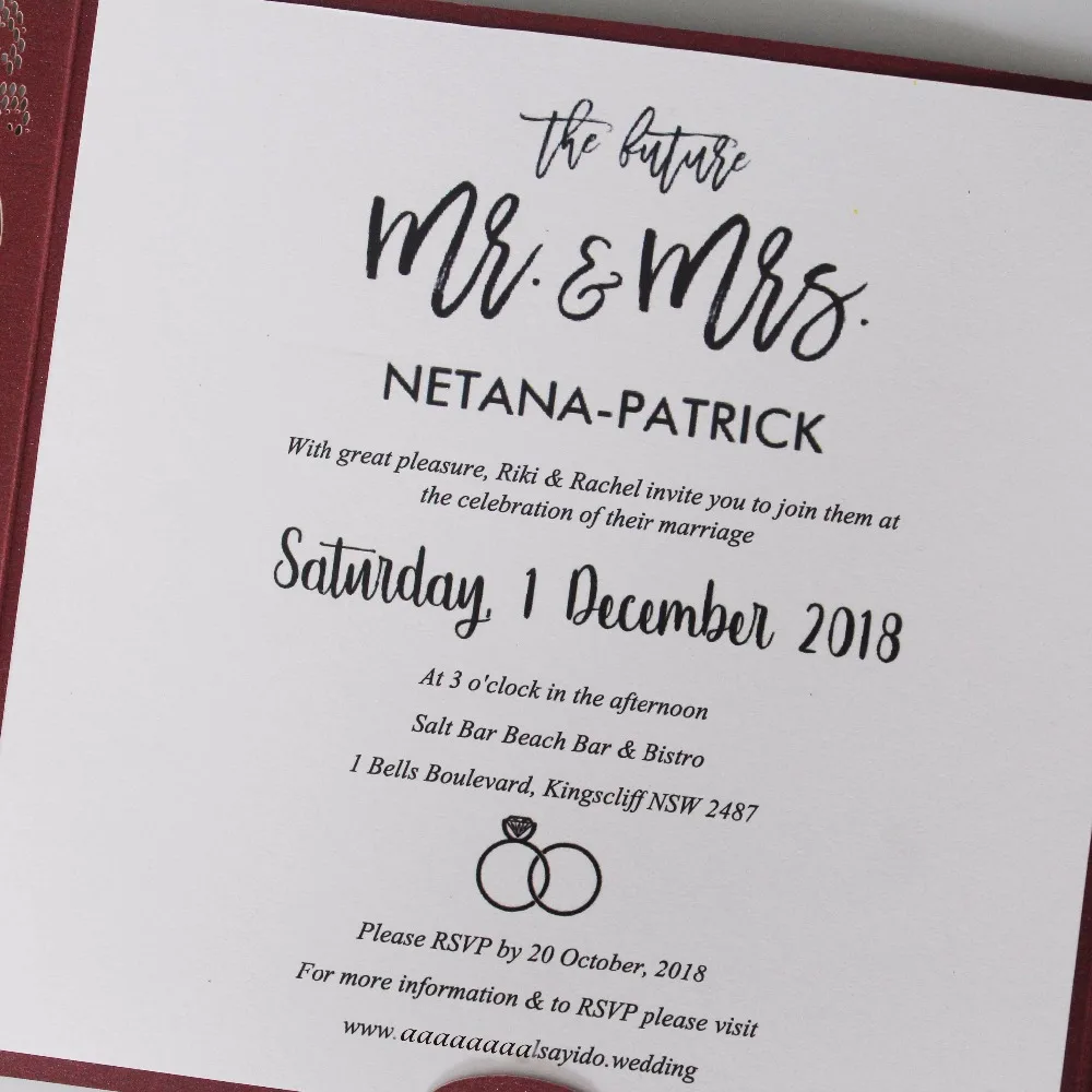 Wine Red Invitation