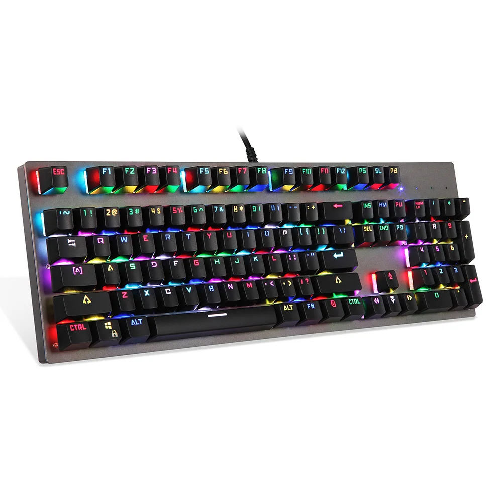 

Mechanical Keyboard Kailh Box Switch USB Wired RGB Backlight 104 Keys for Gaming HSJ-19