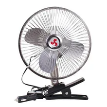 12 В/24 В 10 дюймов мини-автомобиль электрический вентилятор клип вентилятор сила ветра материал металла двух передач Скорость регулирование чистой меди двигателя