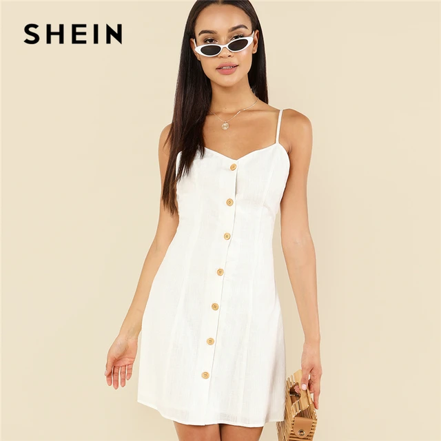 Button Front Short Dresses