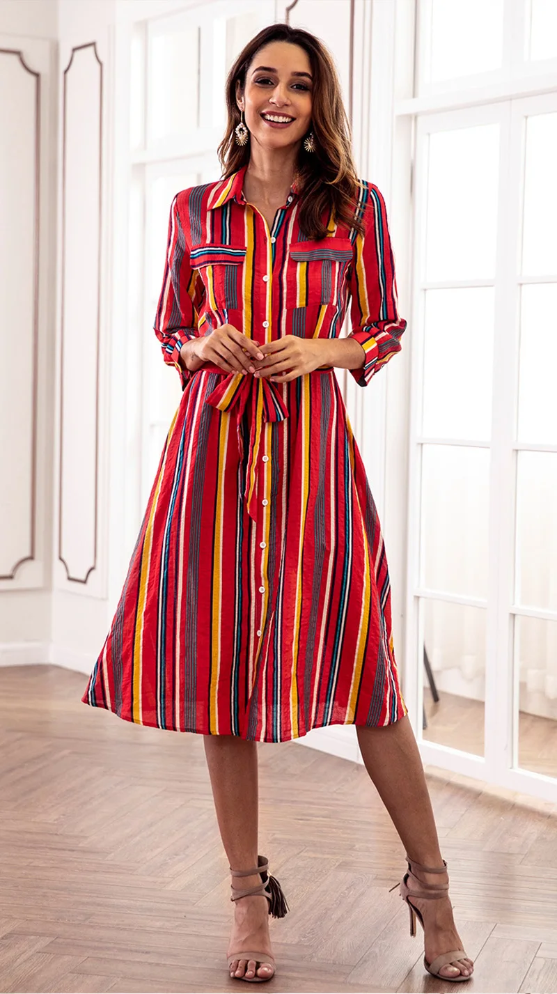 Women-Autumn-multicolor-Striped-Shirt-Dress-Ladies-Casual-Turn-Down-Collar-Long-Sleeve-Loose-Dresses-Female-Elegant-Dress-DR0173 (3)