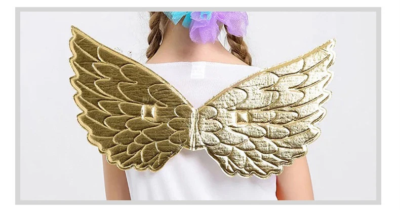 Girl Rainbow Unicorn Dress Kids Cosplay Halloween Costumes For Girls Princess Party Birthday Dresses Headband Wing Children Set (7)