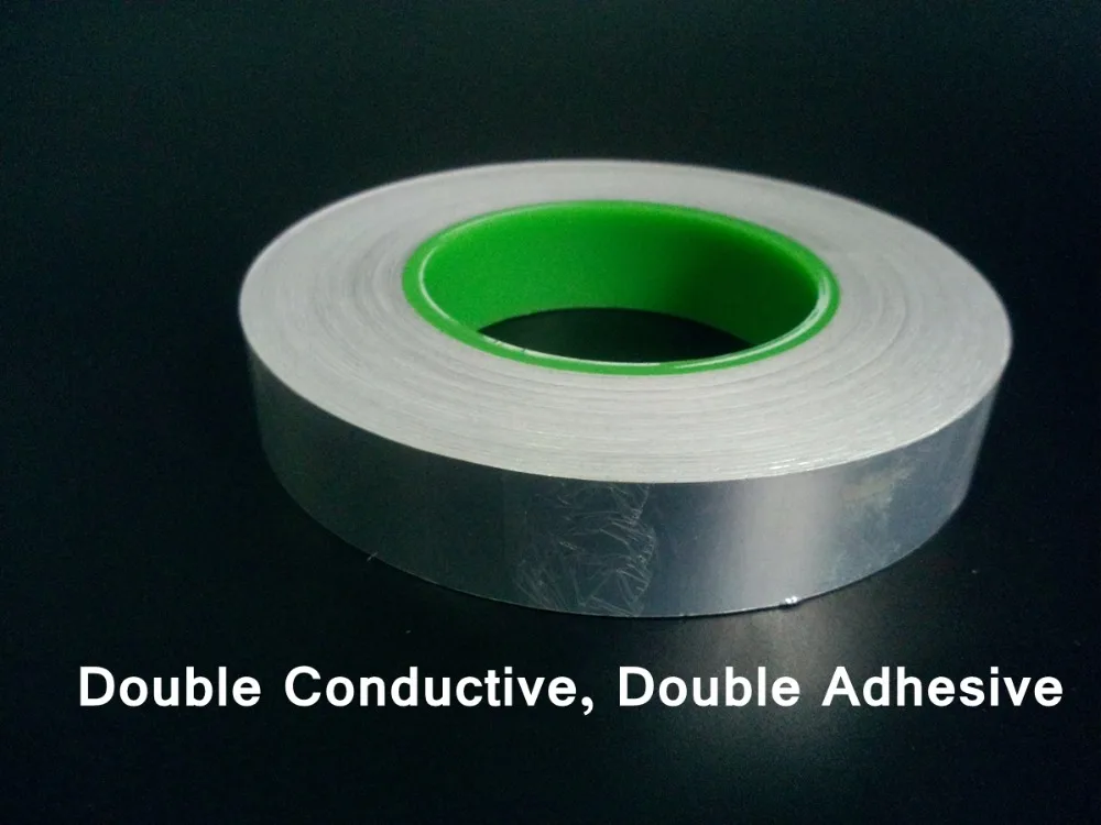 0.095mm Thick (60mm*50M) Two Sides Adhesive Conductivity Aluminum Foil