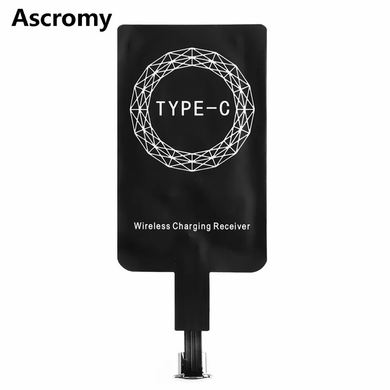 

Ascromy Type-C Qi Wireless Charging Receiver For Huawei P20 Pro P9 P10 Mate 10 9 OnePlus 6 5 3 Type C USB Phone Charger Receiver