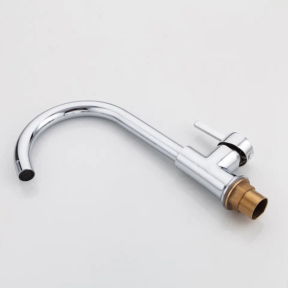 Chrome Kitchen Faucet Brass Hot And Cold Water 360 Blender Low