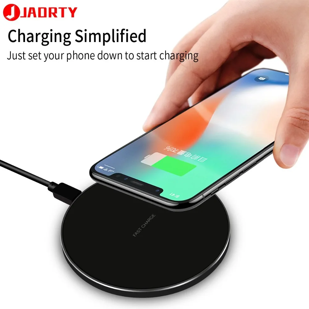  Fast Wireless Charger For iPhone 8 X XR Xs Max Qi Wireless Charging For Samsung Galaxy S7 Edge S8 S