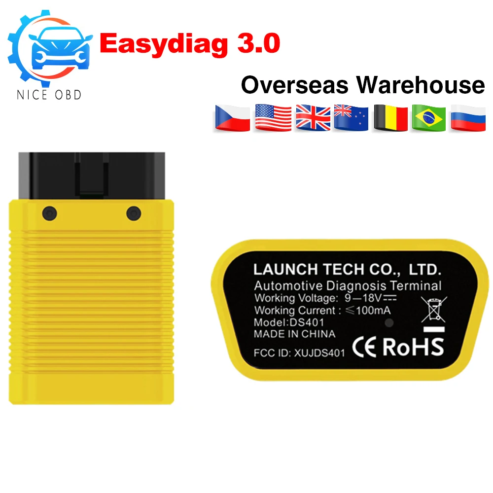 

2018 New arrival LAUNCH EasyDiag 3.0 obd2 Diagnostic Tool for Android/IOS OBDII Bluetooth scanner better than easydiag 2.0