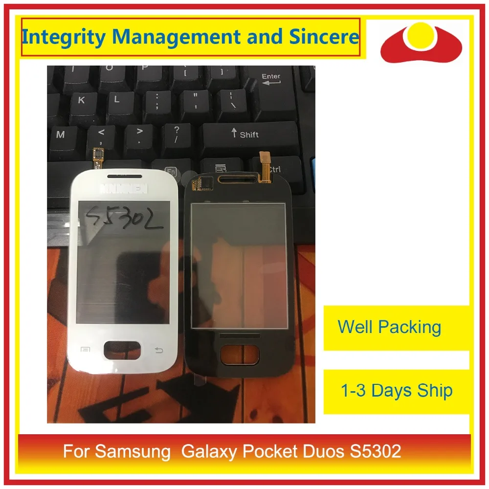 

2.8" For Samsung Galaxy Galaxy Pocket Duos S5302 5302 Touch Screen Panel Digitizer Touch Sensor Front Outer Glass Lens White