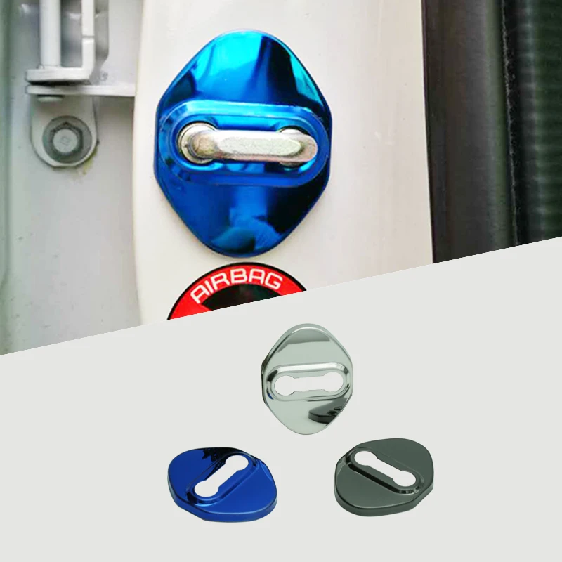 

Protective Cover of Automotive Door Lock Stainless Steel Door Lock Button Cover forToyota RAV4 RAV 4 XA40 2016 2017 2018