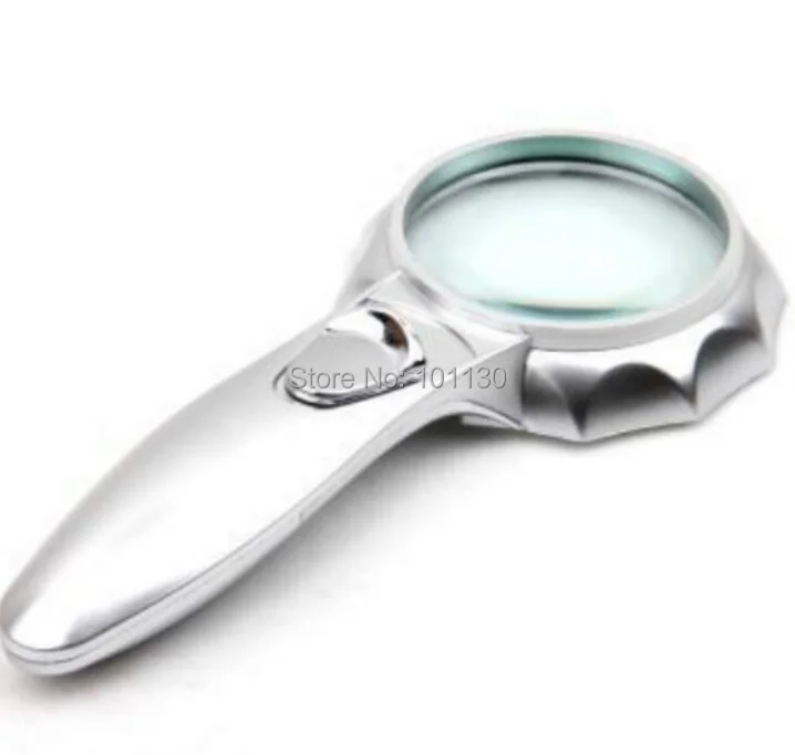 6x55mm Handheld Illuminated Magnifying Glass Pocket Magnifier with 6