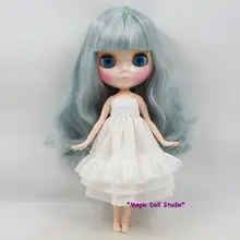 Новинка 12 дюймов BJD NeoBlythe кукла голова мятный синий длинный Hiar Nude Blyth кукла пластиковая кукла Розничная Neoblythe кукла [NBL029]