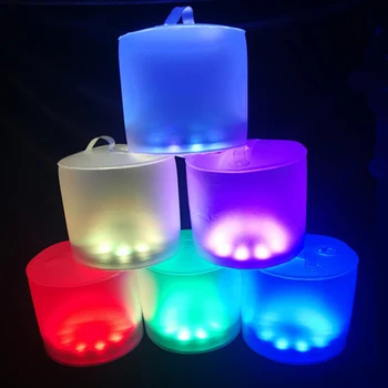 

Hot 1pc 10 LED Portable Lantern Collapsible Tent Lamp Waterproof Outdoor Camping Hiking Light Solar Inflatable Light