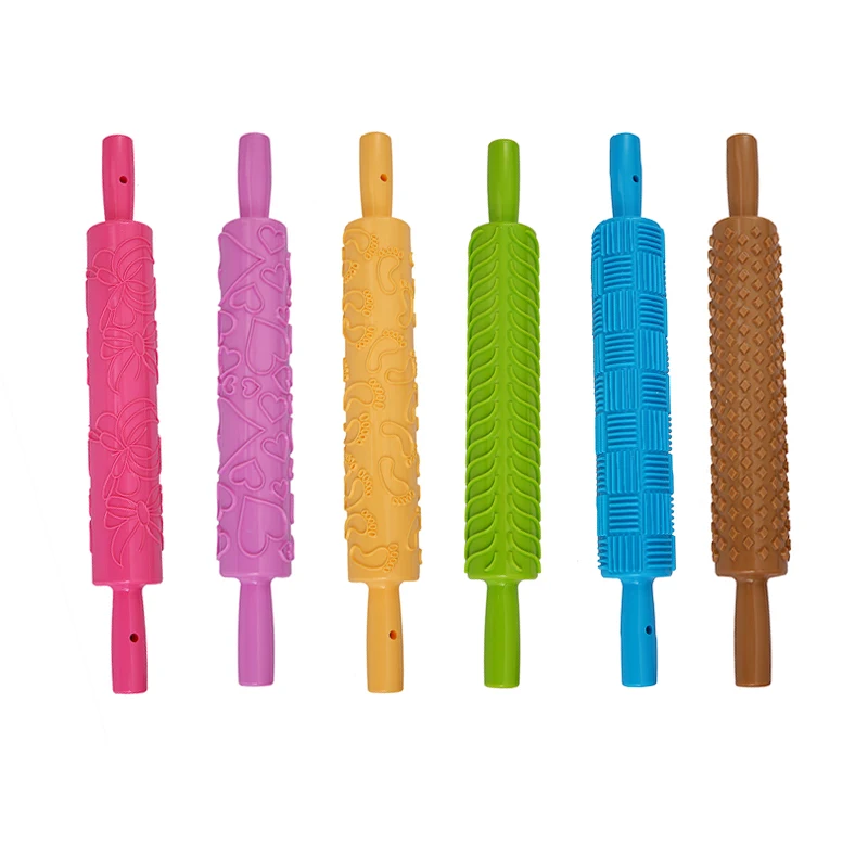 

1PCS Rolling Pin Roller Daisy Different Patterns Baking Tools Fondant Embossed Mold Cake Decorating Mold Gum Paste Tools