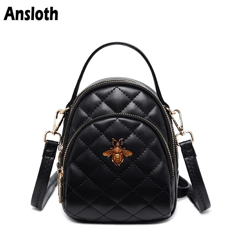 Ansloth Classic Women Mini Backpack Famous Brand Hand Bag Fashion PU Leather Shoulder Bags ...