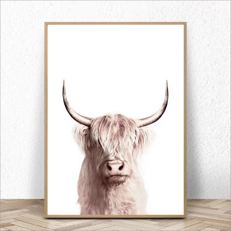 

Buffalo Posters And Prints Wall Art Canvas Painting Wall Pictures For Living Room Nordic Animal Bison Art Prints Wall Decoration