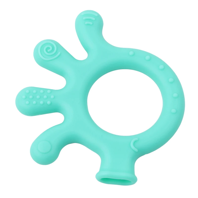 Silicone Teethers Animal Octopus Baby Ring Teether Silicone Chew Charms