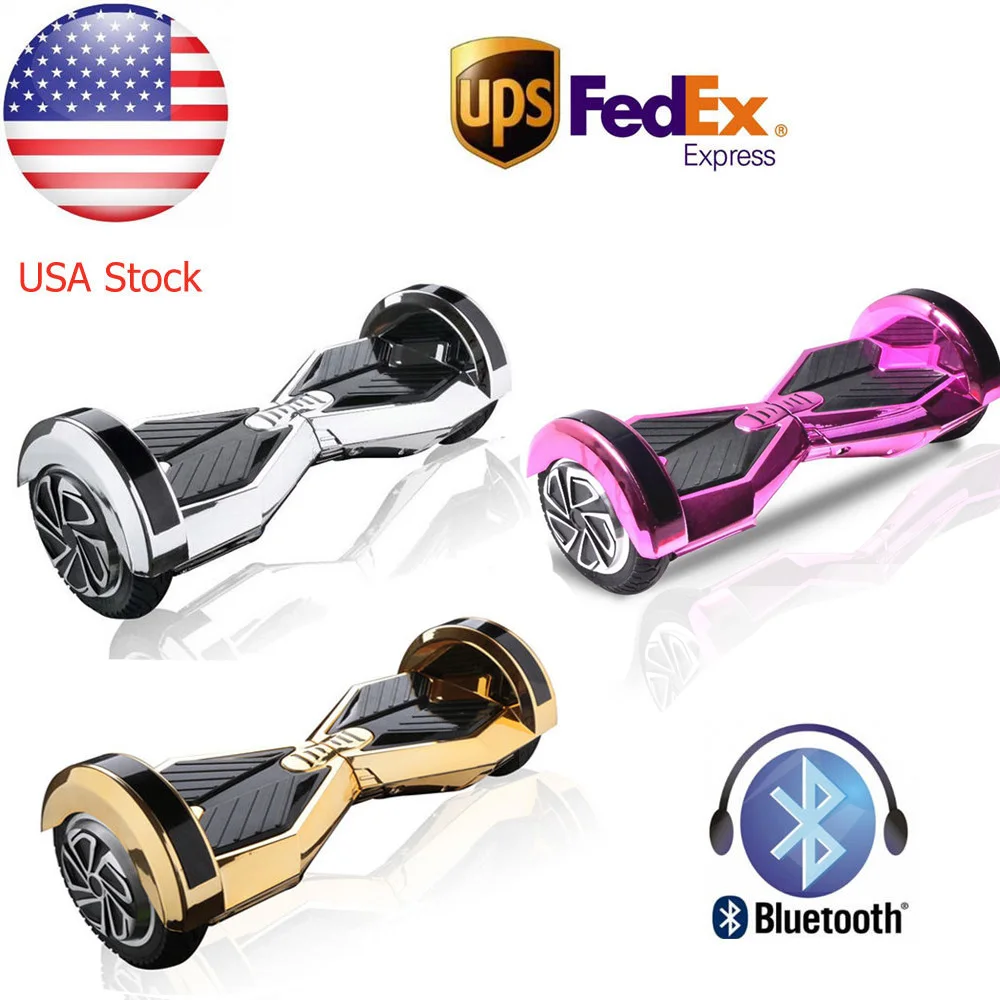 Chrome 8 inch Bluetooth Smart Self Electric Balancing Scooter