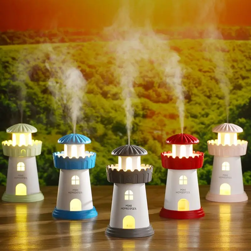 

Free_on Lighthouse Air Humidifier Kit Mini Aroma Essential Oil Diffuser Mist Maker