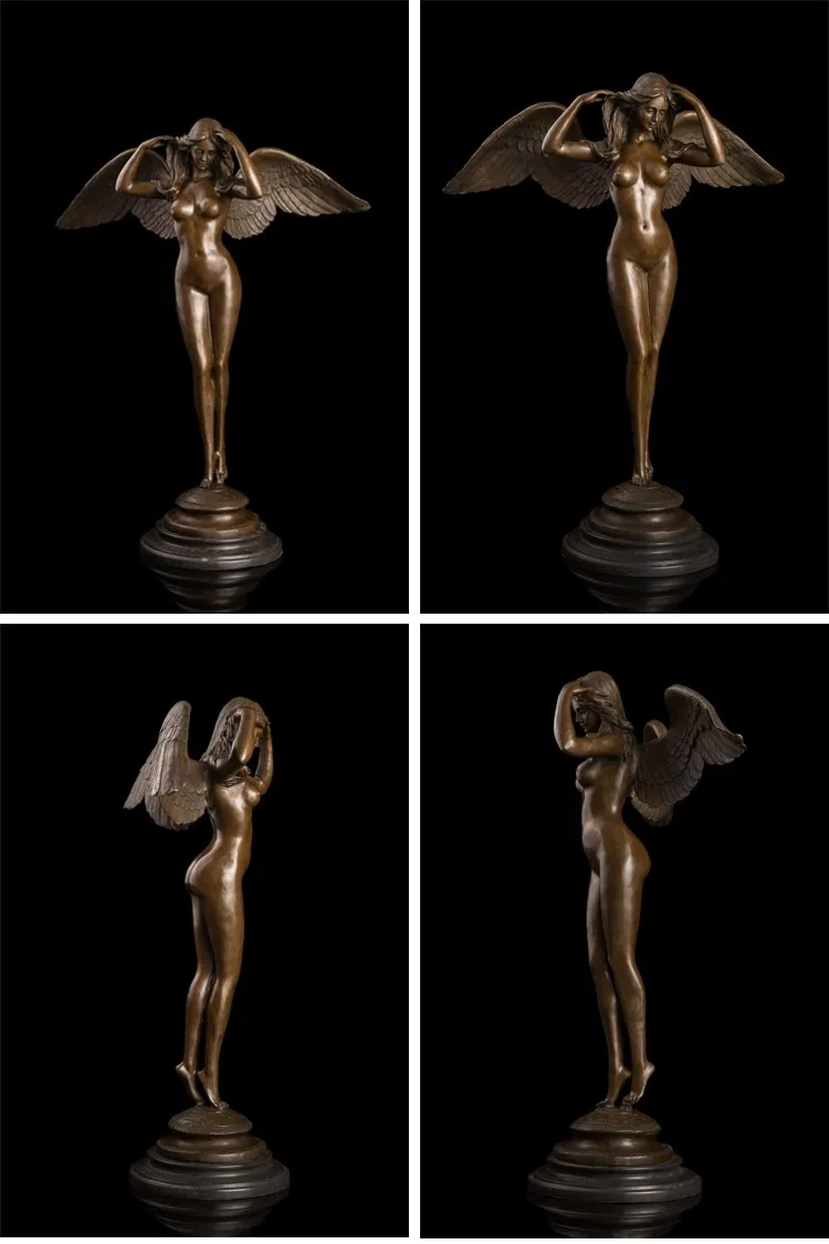 BRONZES fine art western sculptures myth Bronze statue 68CM nymph figurine decoration | Дом и сад