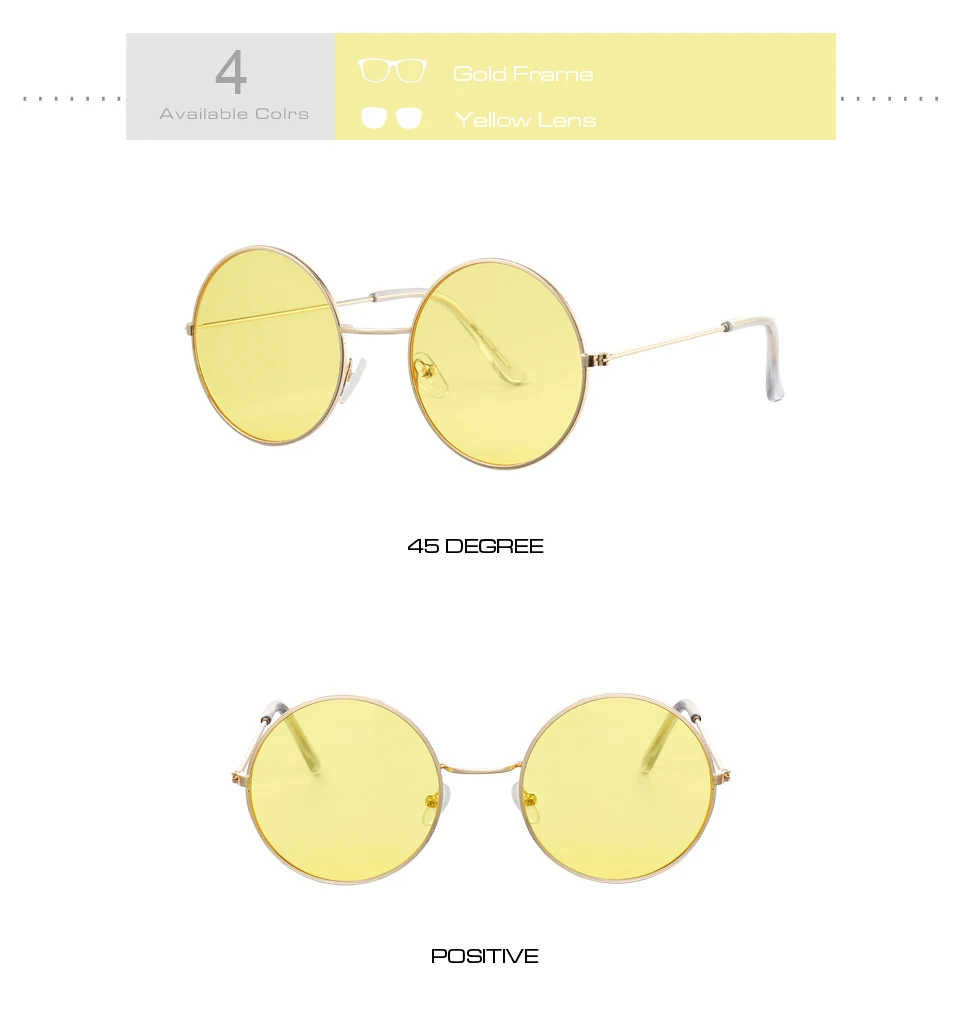 Women's Round Mirror Sunglasses 8