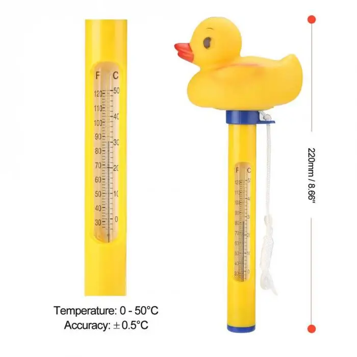 Newly Floating Pool Thermometer Cartoon Cute For Spa Bath Swimming Pools Hot Tub Fish Pond BN99