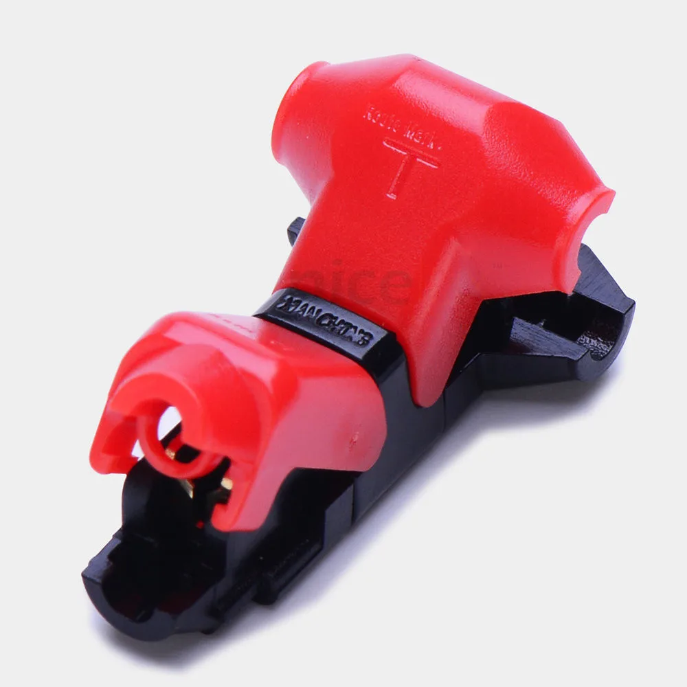 5pcs T Shape Scotch Lock Quick Splice Wire Wiring Connectors Terminals Crimp for 22 18AWG LED