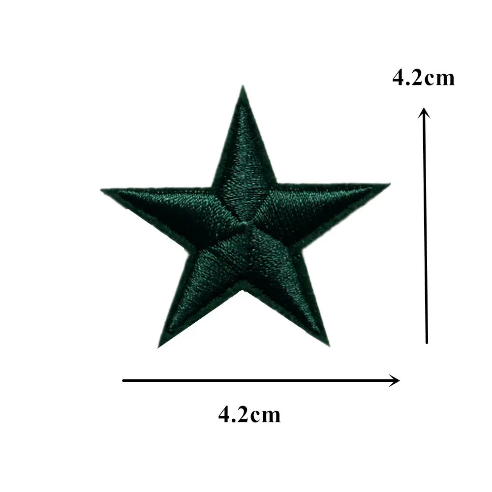10 шт. темно-зеленые звезды Вышитые для аппликации, шитья железо на значках для платья заклепки для джинсов шляпа футболка DIY Аппликации Ремесло украшения