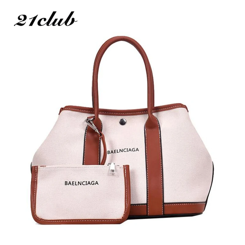 

21club brand medium ladies totes casual fashion canvas shopping working purse hotsale coin women crossbody shoulder handbags