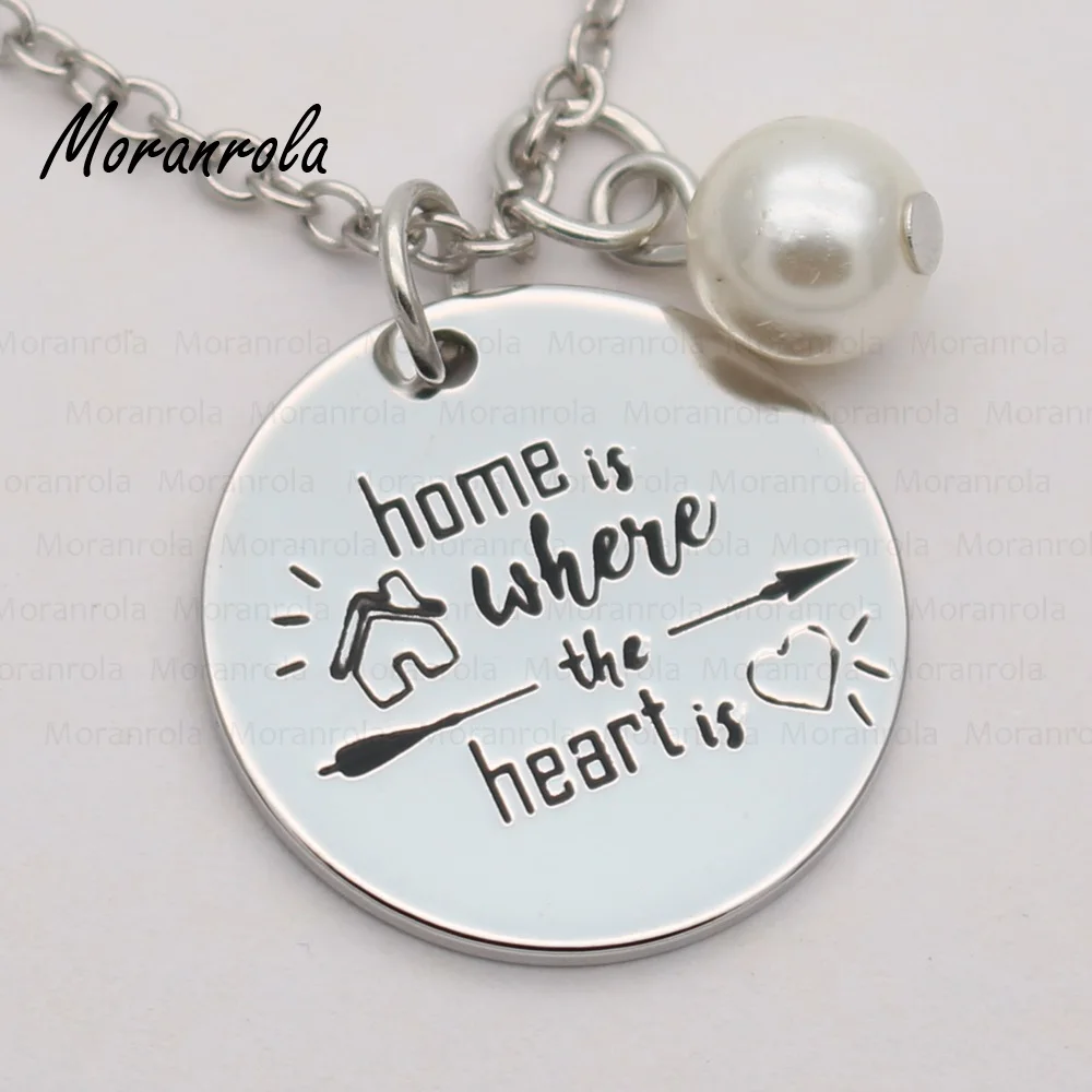 new arrive &quotHome is Where the Heart Is&quot necklace keychain charm Birthday Gift for her Graduation Hand Stamped jewelry | Украшения и