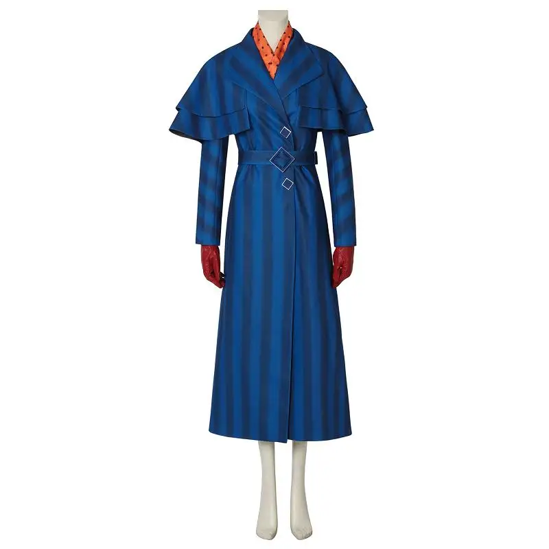 

Mary Poppins Returns Cosplay Mary Poppins Costume Fancy Dress Halloween Carnival Women Outfit Full Set with Props Costum Made