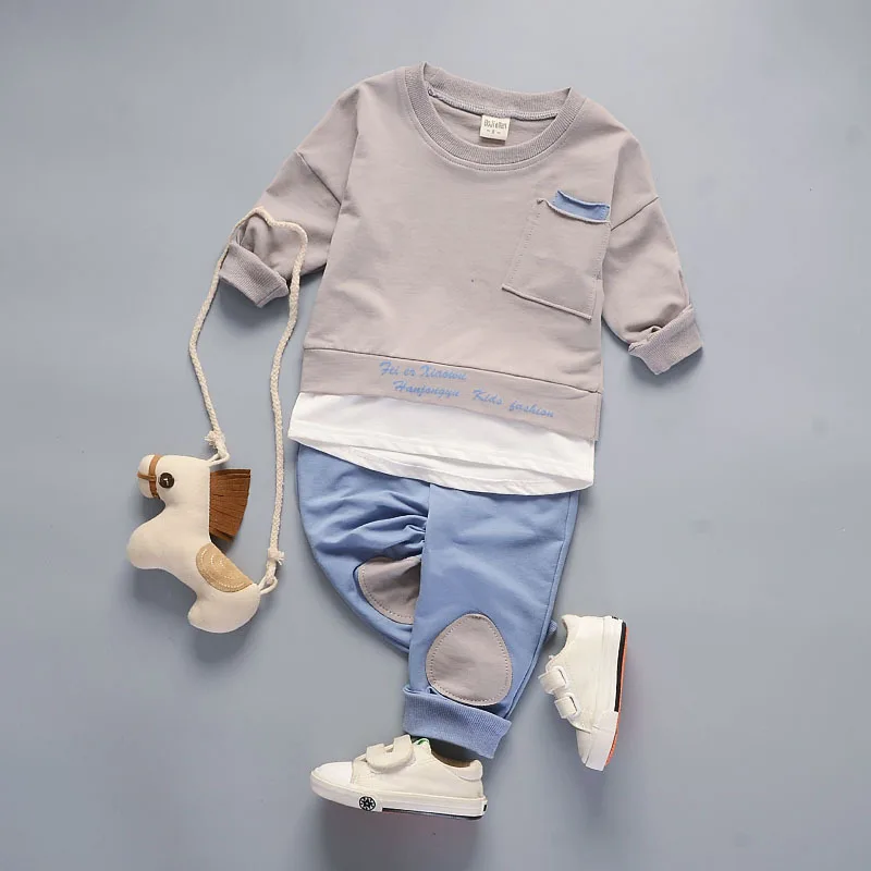 9M 3T boys Clothing Autumn Baby Boys Girls Sport Suit 2017 Children