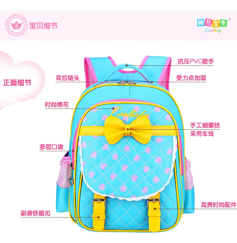 Новые детские школьные рюкзаки для девочек, высококачественные водонепроницаемые нейлоновые детские школьные рюкзаки, сумка для книг