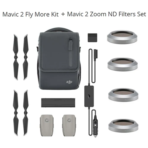 DJI Mavic 2 Fly More Kit несколько интеллектуальных батарей для более длительного полета Совместимость с Mavic 2 Pro и Mavic 2 Zoom - Цвет: Kit M2Z Filters