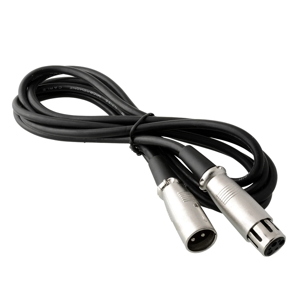 New Shielded XLR 3 Pin 10ft Extension Microphone Mic Audio Cable Black