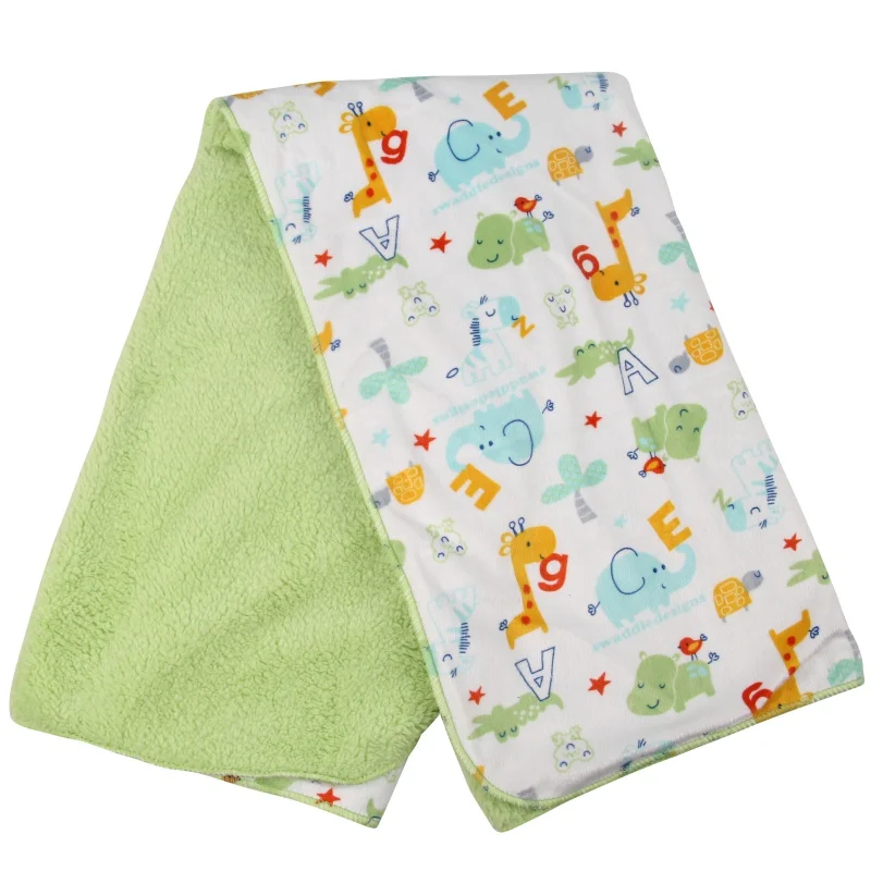 Детские одеяла Утолщаются Двойной Слой младенческой Пеленальный bebe конверт постельное белье для новорожденных малышей одеяло животных